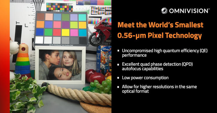 OmniVision разработала самый маленький пиксель для мобильных сенсоров — всего 0,56 мкм