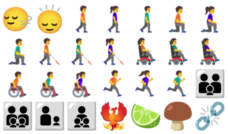 Unicode одобрил Emoji 15.1 — на подходе смайлы с фениксом, лаймом, коричневым грибом, разорванной цепью и другие