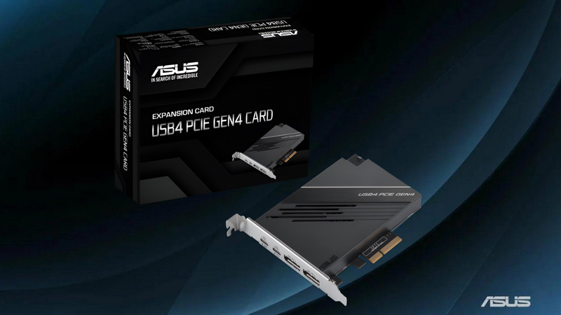 ASUS выпустила карту расширения PCIe 4.0 с двумя портами USB4 и быстрой зарядкой на 60 Вт